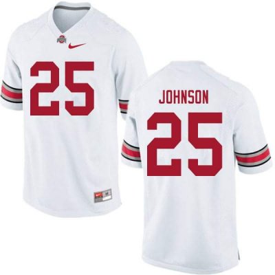 Men's Ohio State Buckeyes #25 Xavier Johnson White Nike NCAA College Football Jersey Hot Sale QQY6044HT